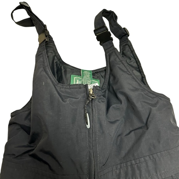 Kids LL bean black snow bib bed pants winter wear unisex size 8 waterproof - Picture 3 of 12